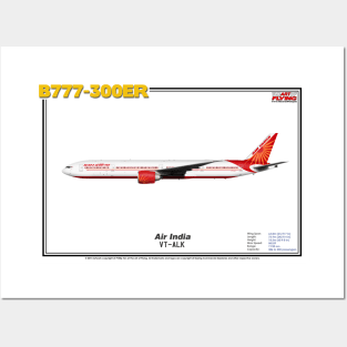 Boeing B777-300ER - Air India (Art Print) Posters and Art